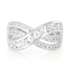 Anello in argento con Zaffiro Bianco