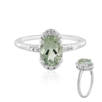 Anello in argento con Ametista Verde