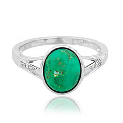 Anello in argento con Turchese Kingman Mohave Verde