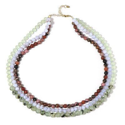 Collana in argento con Rodonite