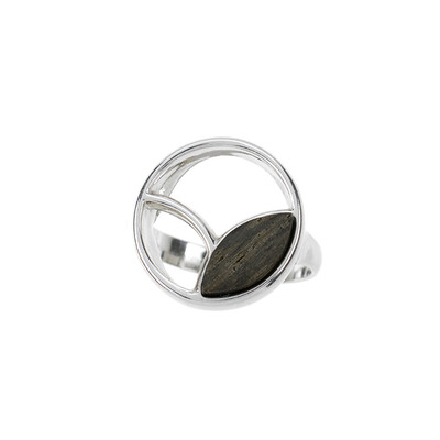 Anello in argento con Quercia Nera (dagen)