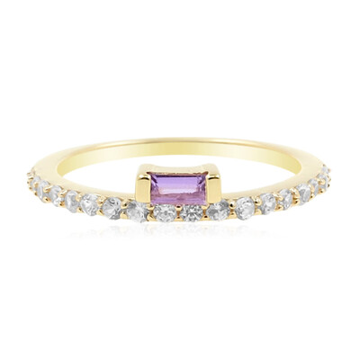 Anello in argento con Zaffiro Ceylon Porpora (non riscaldato)