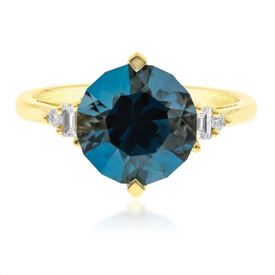 Anello in oro con Topazio Blu Londra