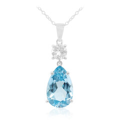 Collana in argento con Topazio Blu Cielo