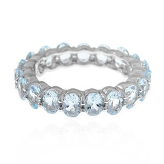 Anello in argento con Topazio Blu Cielo