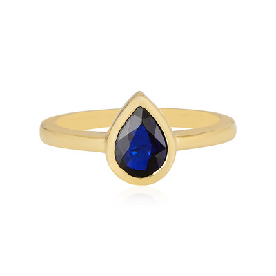 Anello in argento con Spinello Blu Royal