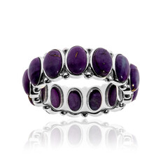 Anello in argento con Turchese Kingman Mohave Porpora