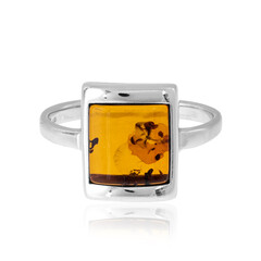 Anello in argento con Ambra Baltica