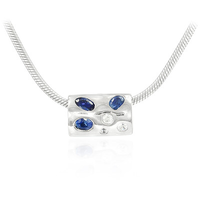 Collana in argento con Zaffiro di Laos