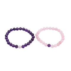 Bracciale con Quarzo Rosa