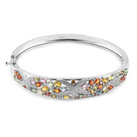 Bracciale in argento con Zaffiro Fancy