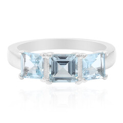 Anello in argento con Topazio Blu Cielo