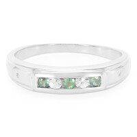 Anello in argento con Alessandrite Brasiliana e Zaffiro Bianco