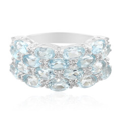 Anello in argento con Topazio Blu Cielo