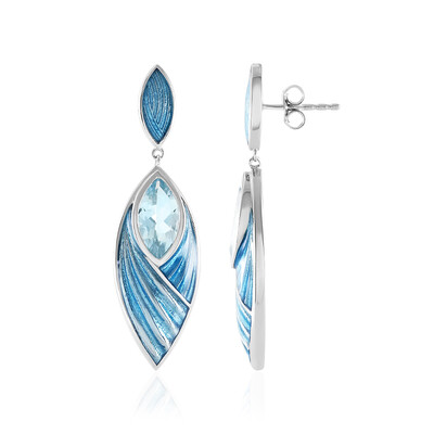 Orecchini in argento con Topazio Blu Cielo