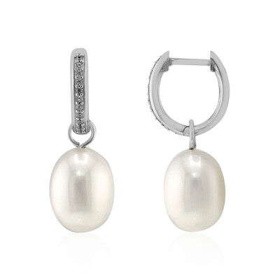 Orecchini in argento con Perla d'Acqua Dolce Bianca