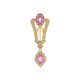 Ciondolo in argento con Zaffiro Ceylon Rosa (non riscaldato)