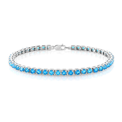 Bracciale in argento con Apatite Blu Neon