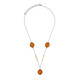 Collana in argento con Ambra Baltica Cognac (dagen)