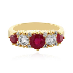 Anello in argento con Rubino del Madagascar