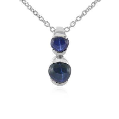 Collana in argento con Zaffiro Stellato Blu