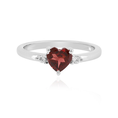 Anello in argento con Granato Mozambico