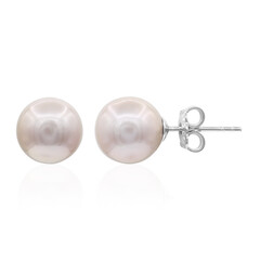 Orecchini in argento con Perla Ming Porpora (TPC)