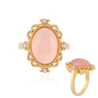 Anello in argento con Calcedonio Rosa