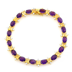Bracciale in argento con Ametista