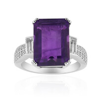 Anello in argento con Ametista Zambiana