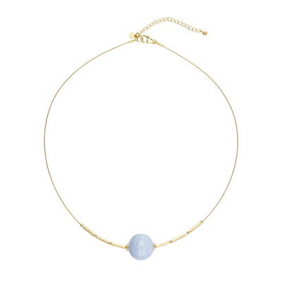 Collana in argento con Agata Lace Blu