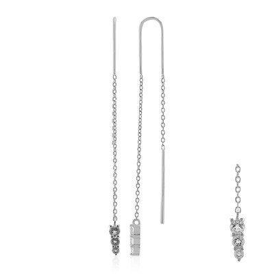 Orecchini in argento con Topazio Bianco
