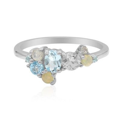 Anello in argento con Topazio Blu Cielo