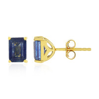 Orecchini in argento con Zaffiro Blu del Madagascar