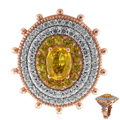 Anello in argento con Zaffiro Giallo (Dallas Prince Designs)