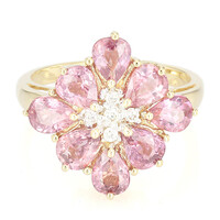 Anello in oro con Zaffiro Padparadscha (non riscaldato) (AMAYANI)