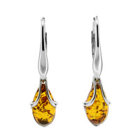 Orecchini in argento con Ambra Baltica