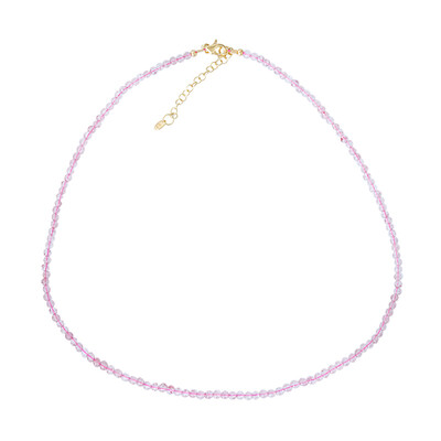 Collana in argento con Quarzo Fragola