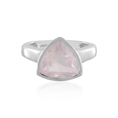 Anello in argento con Quarzo Rosa (MONOSONO COLLECTION)