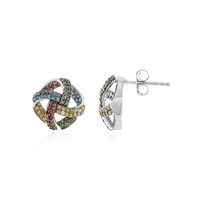 Orecchini in argento con Diamante Blu I3