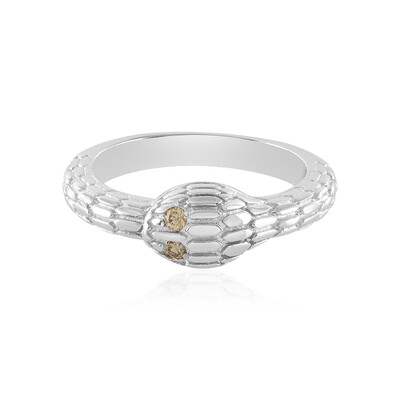 Anello in argento con Diamante Champagne I3