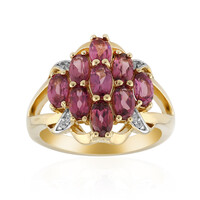 Anello in argento con Granato Malaya