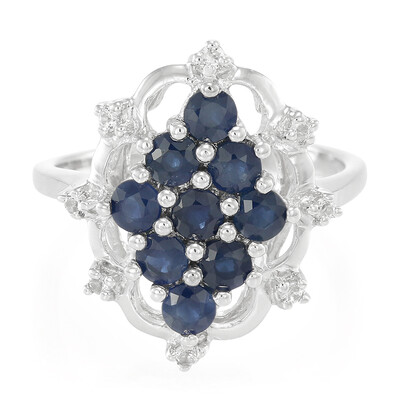 Anello in argento con Zaffiro Blu