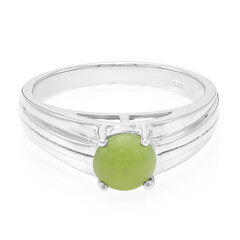 Anello da uomo in argento con Crisoprasio Imperiale