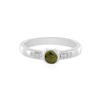 Anello in argento con Zircone Ceylon Verde