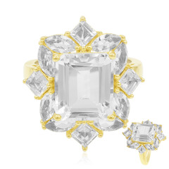 Anello in argento con Topazio Bianco