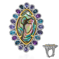 Anello in argento con Conchiglia Abalone (Dallas Prince Designs)