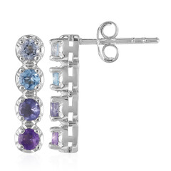 Orecchini in argento con Topazio Blu Svizzero
