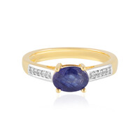 Anello in argento con Zaffiro Blu del Madagascar