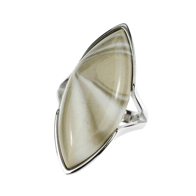 Anello in argento con Pietra Focaia Santa Croce (dagen)